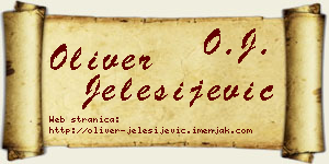 Oliver Jelesijević vizit kartica